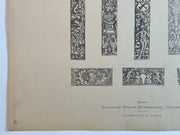 19th Century Decorative Art Ornament Lithograph Portfolio Print Germany 1877 #41   - TvMovieCards.com
