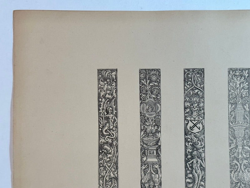 19th Century Decorative Art Ornament Lithograph Portfolio Print Germany 1877 #41   - TvMovieCards.com