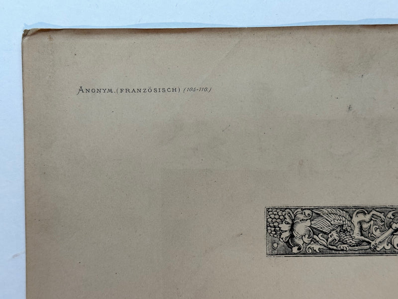 19th Century Decorative Art Ornament Lithograph Portfolio Print Germany 1877 #42   - TvMovieCards.com