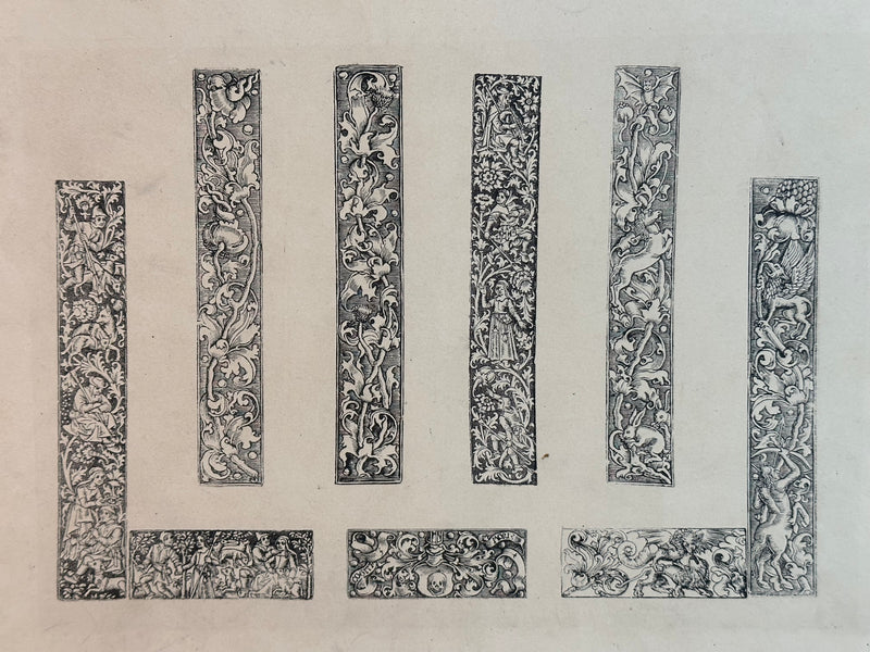 19th Century Decorative Art Ornament Lithograph Portfolio Print Germany 1877 #42   - TvMovieCards.com