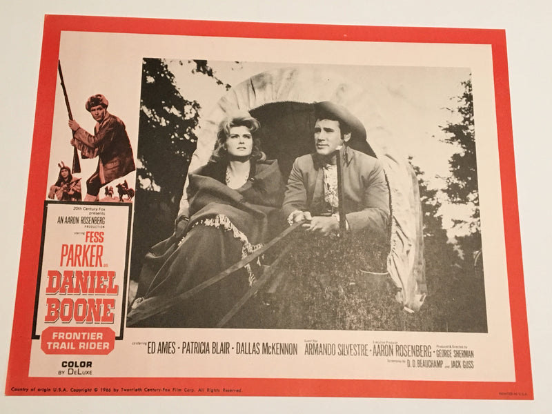 Daniel Boone: Frontier Trail Rider 1966 Lobby Card #4 Fess Parker Patricia Blair   - TvMovieCards.com