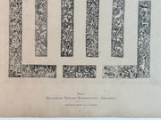 19th Century Decorative Art Ornament Lithograph Portfolio Print Germany 1877 #42   - TvMovieCards.com