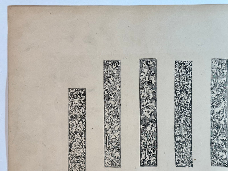 19th Century Decorative Art Ornament Lithograph Portfolio Print Germany 1877 #42   - TvMovieCards.com