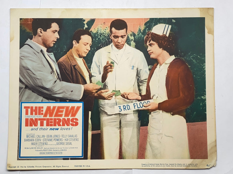 1964 The New Interns 11x14 Lobby Card Michael Callan Dean Jones Telly Savalas   - TvMovieCards.com