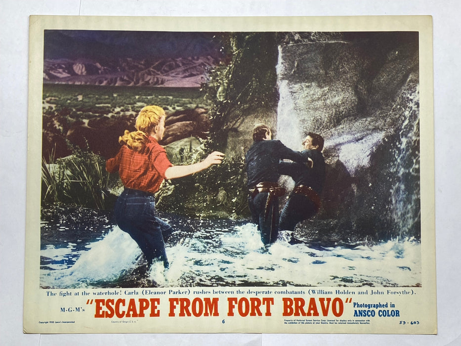 1953 Escape from Fort Bravo 11x14 #6 Lobby Card William Holden Eleanor Parker   - TvMovieCards.com