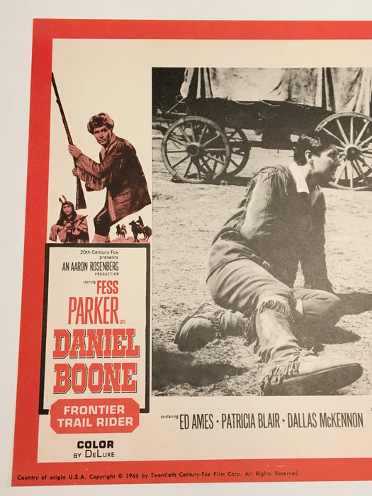 Daniel Boone: Frontier Trail Rider 1966 Lobby Card #8 Fess Parker Patricia Blair   - TvMovieCards.com