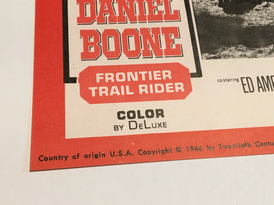Daniel Boone: Frontier Trail Rider 1966 Lobby Card #8 Fess Parker Patricia Blair   - TvMovieCards.com