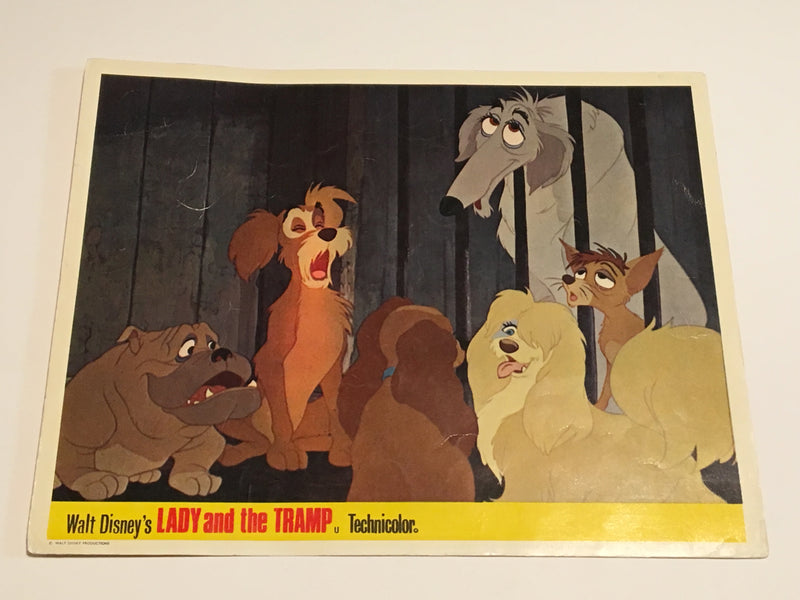 Lady and the Tramp Technicolor 1963 Lobby Card #1 Walt Disney Animation   - TvMovieCards.com