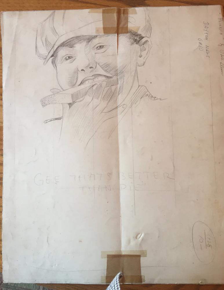 Heinrich Comic Strip Original Art By Odell Dean 1928  Back  Gee thats better tha   - TvMovieCards.com