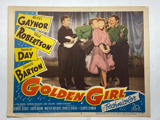 1951 Golden Girl #6 Lobby Card 11 x 14 Mitzi Gaynor, Dale Robertson, Dennis Day   - TvMovieCards.com