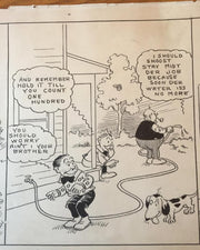 Heinrich Comic Strip Original Art By Odell Dean 1928  Back  Gee thats better tha   - TvMovieCards.com