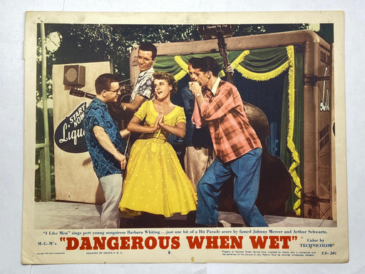 1953 Dangerous When Wet #8 Lobby Card 11x14 Esther Williams Fernando Lamas Jack   - TvMovieCards.com