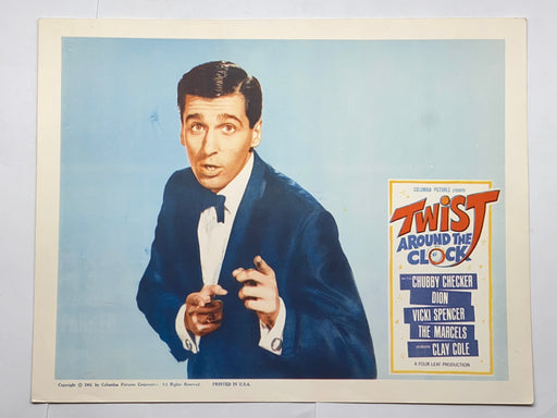 1961 Twist Around the Clock Lobby Card 11x14 Chubby Checker Dion DiMucci   - TvMovieCards.com