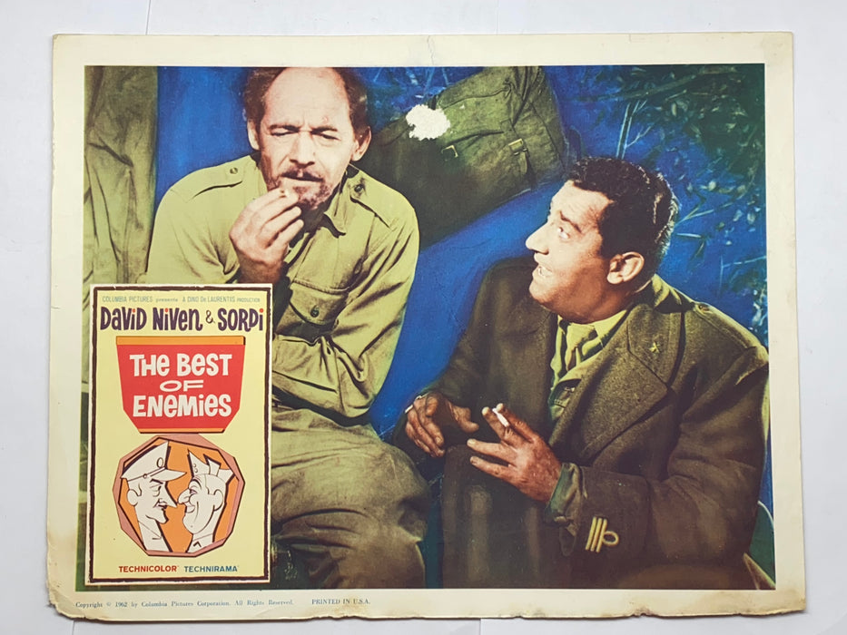 1961 The Best of Enemies Lobby Card 11x14 David Niven Alberto Sordi   - TvMovieCards.com