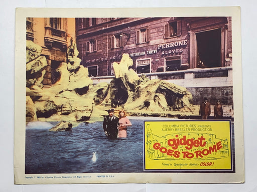 1963 Gidget Goes to Rome Lobby Card 11x14 James Darren Cindy Carol   - TvMovieCards.com