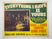 1952 Everything I Have Is Yours #5 Lobby Card 11x14 Marge Champion Gower Champio - TvMovieCards.com