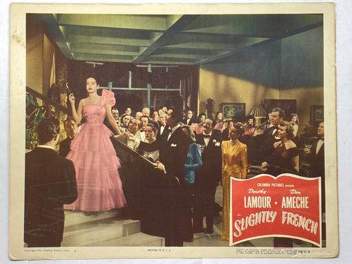 1949 Slightly French #6 Lobby Card 11x14 Dorothy Lamour Don Ameche Janis Carter   - TvMovieCards.com