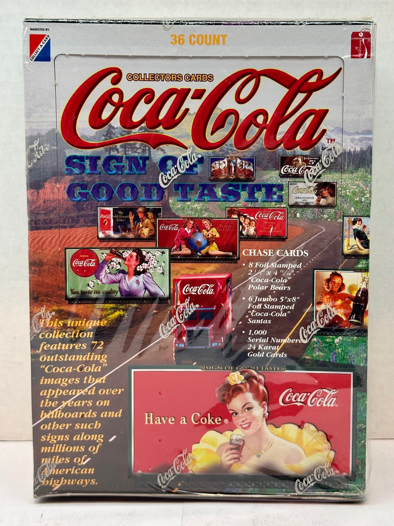 Coca Cola Coke Sign of Good Taste Trading Card Box 36 Packs Collect-a-Card 1996   - TvMovieCards.com