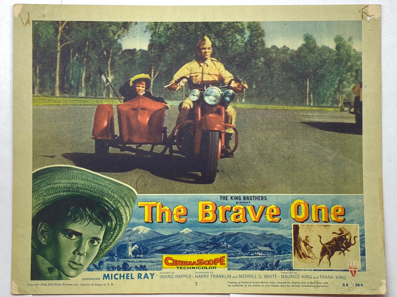 1956 The Brave One #3 Lobby Card 11x14 Michel Ray Rodolfo Hoyos Jr. Elsa Cárdena - TvMovieCards.com
