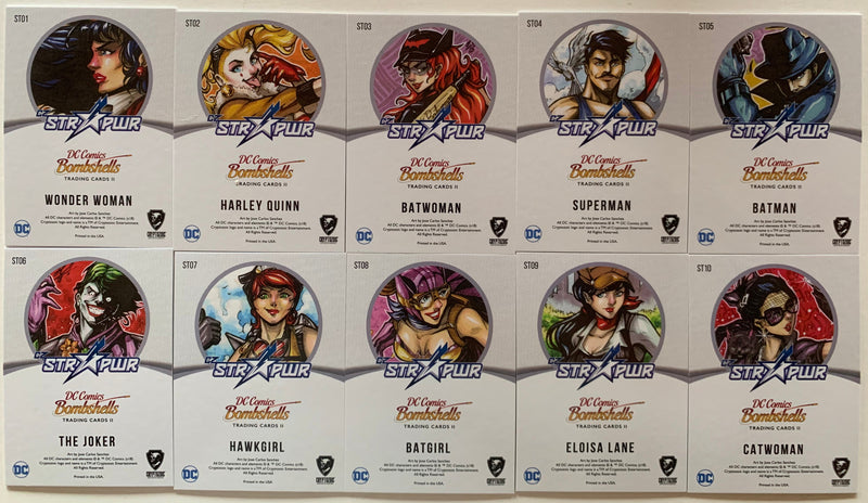 2018 DC Comics Bombshells 2 Silver Foil Star Power Chase Card Set ST1 -ST10   - TvMovieCards.com