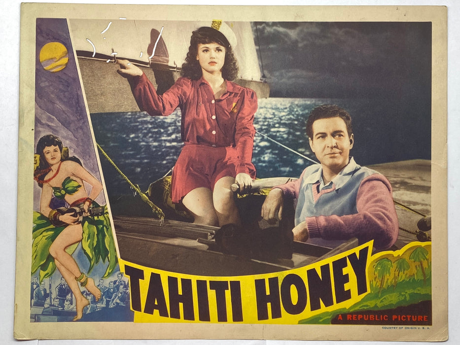 1943 Tahiti Honey Lobby Card 11x14 Simone Simon Dennis O'Keefe Michael Whalen   - TvMovieCards.com