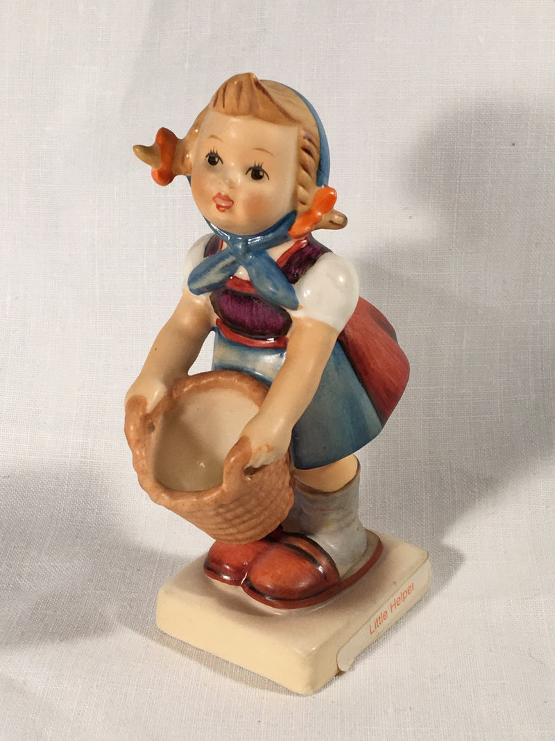 Goebel Hummel TMK5 #73 "Little Helper" (Girl with Basket) 4.25" Tall   - TvMovieCards.com