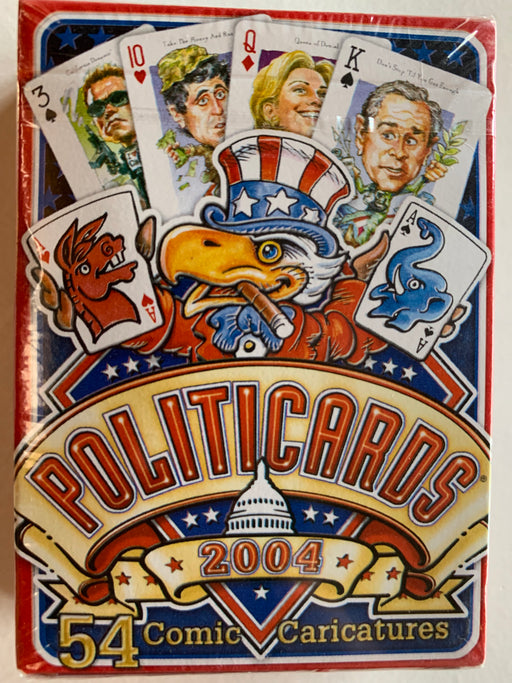 Politicards Political Cards 2004 Sealed Playing Card Deck 54 Comic Caricature Ca   - TvMovieCards.com