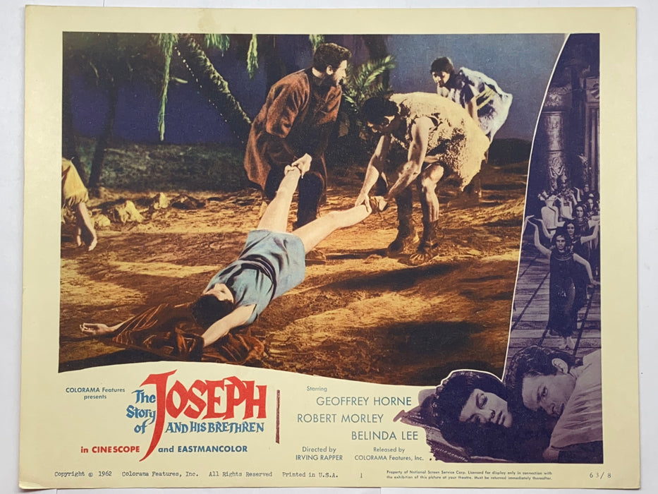 1962 Joseph and His Brethren #1 Lobby Card 11x14 Marietto Geoffrey Horne   - TvMovieCards.com