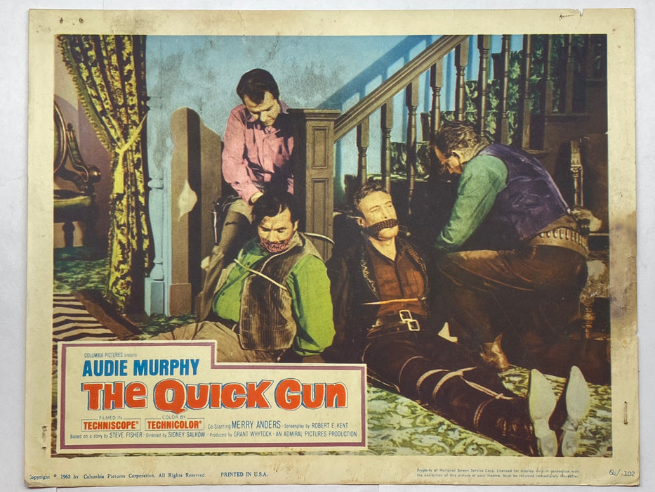 1964 The Quick Gun Lobby Card 11x14 Audie Murphy Merry Anders James Best   - TvMovieCards.com