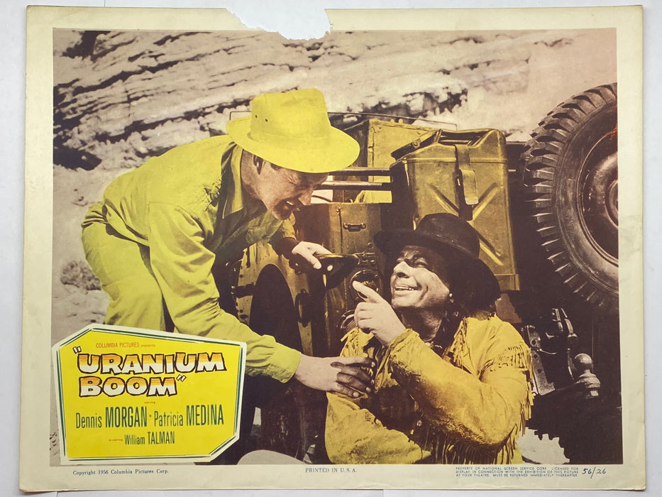 1956 Uranium Boom Lobby Card 11x14 Dennis Morgan Patricia Medina William Talman   - TvMovieCards.com