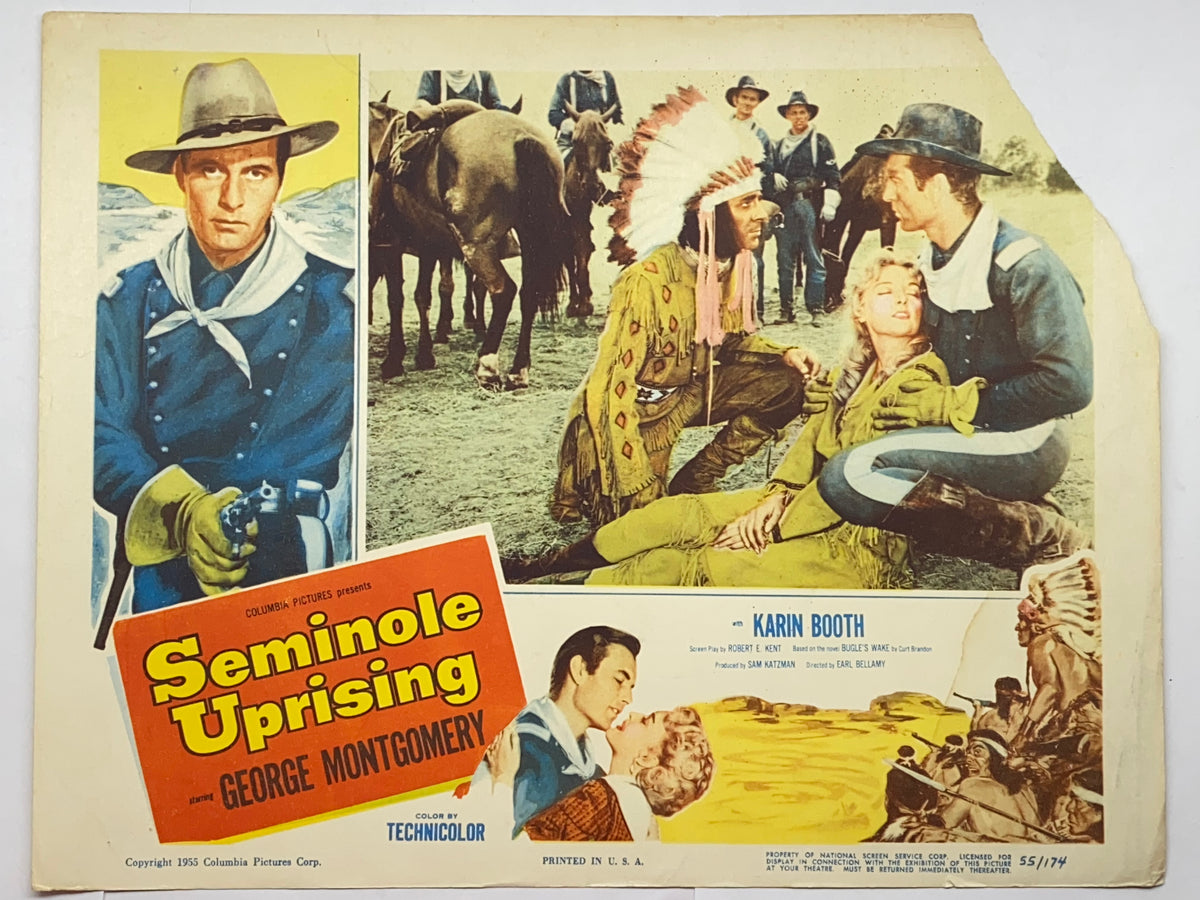 1955 Seminole Uprising Lobby Card 11x14 George Montgomery Karin Booth ...