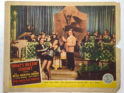 1943 What's Buzzin Cousin? Lobby Card 11x14 Ann Miller Eddie 'Rochester' Anderso   - TvMovieCards.com