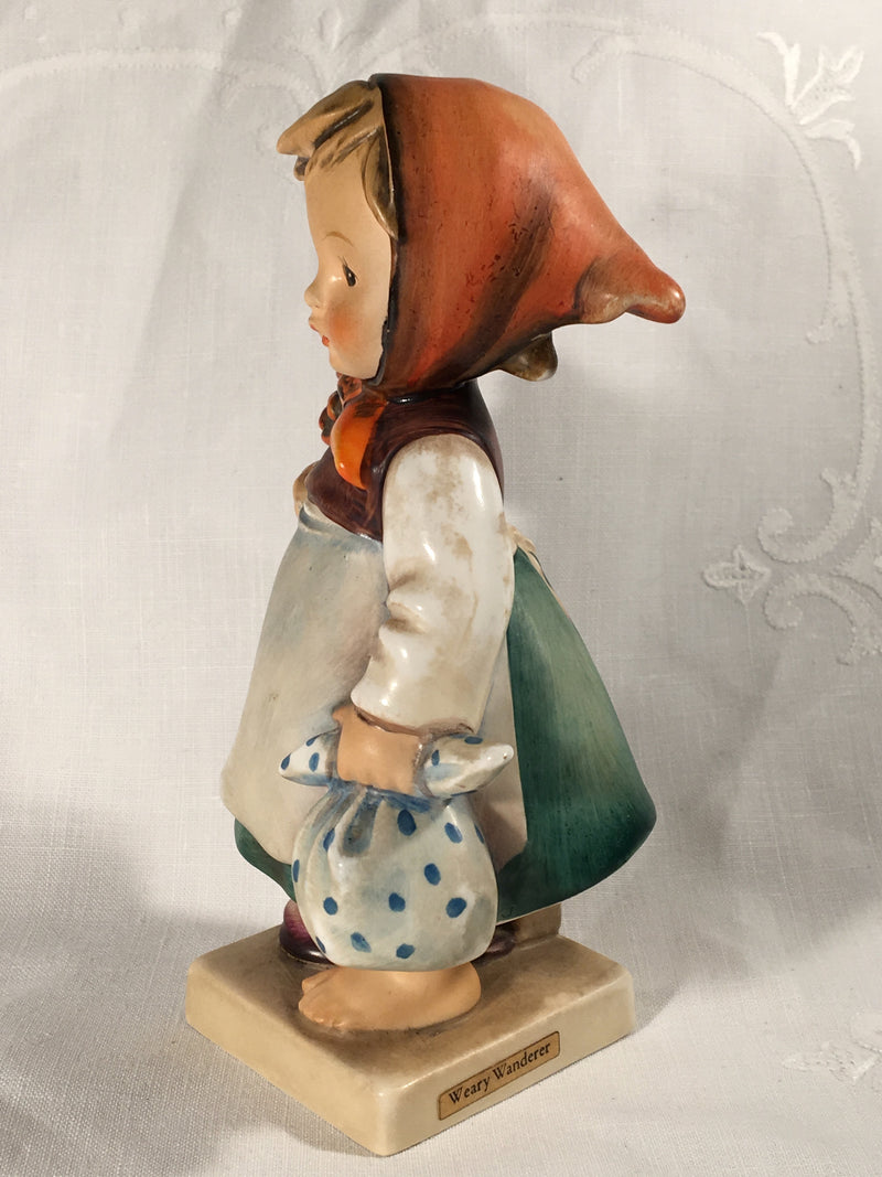 Goebel Hummel TMK4 #204 "Weary Wanderer" (Girl with Flowers) 5.75" Tall   - TvMovieCards.com