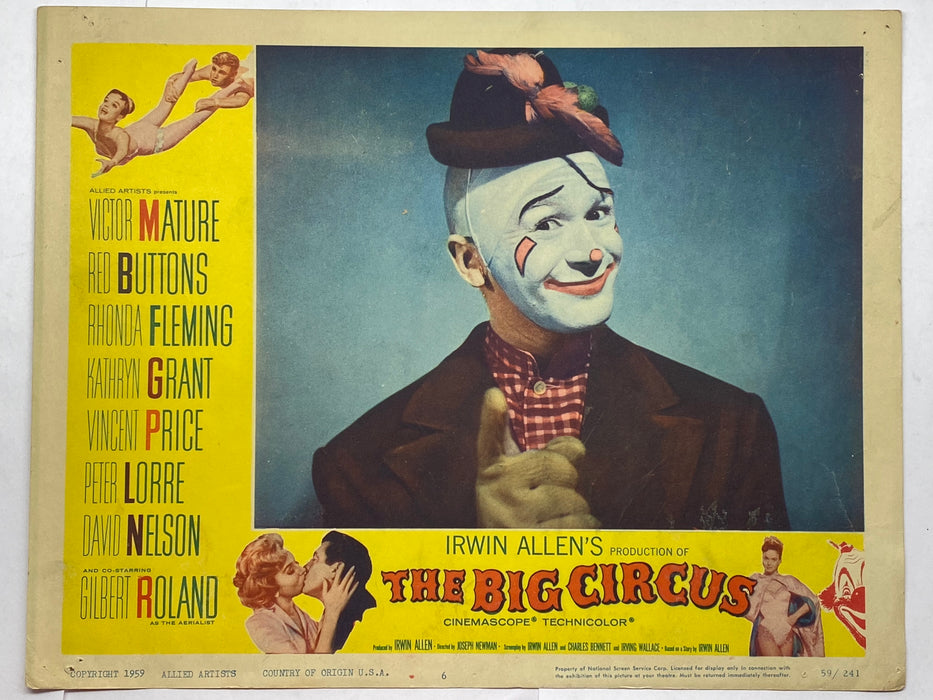 1959 The Big Circus #6 Lobby Card 11x14 Victor Mature Red Buttons Rhonda Fleming   - TvMovieCards.com