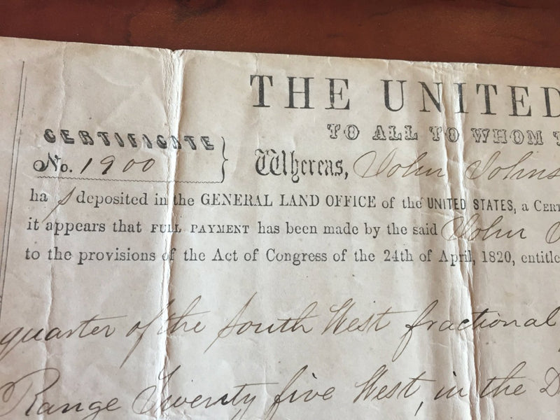 Original 1855 Signature Franklin Pierce 14th President United States Land Grant   - TvMovieCards.com