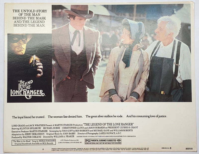 1981 The Legend of the Lone Ranger #6 Lobby Card 11x14 Klinton Spilsbury   - TvMovieCards.com