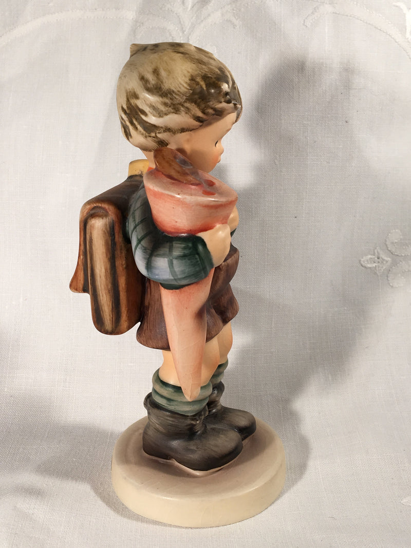 Goebel Hummel Figurine TMK3 #80 "Little Scholar" (Boy with Backpack) 5.5" Tall   - TvMovieCards.com