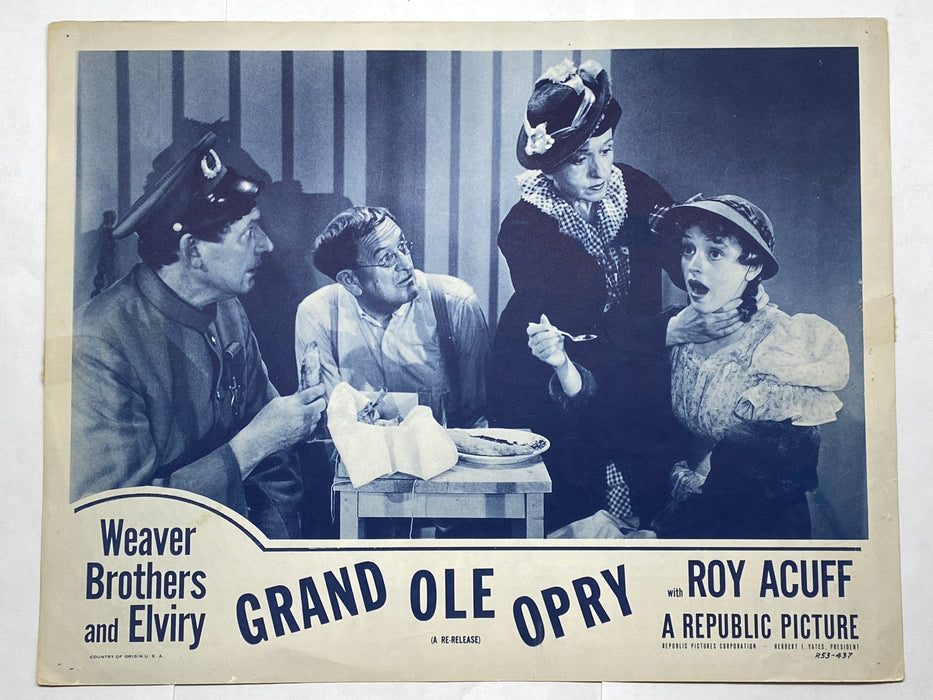 1953 Grand Ole Opry Lobby Card 11x14 Leon Weaver Frank Weaver June Weaver   - TvMovieCards.com
