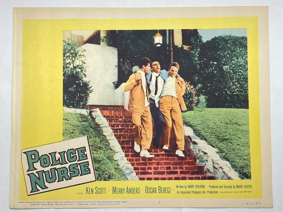 1963 Police Nurse 11x14 Lobby Card #7 Ken Scott, Merry Anders, Oscar Beregi Jr.   - TvMovieCards.com