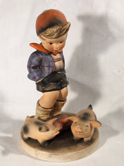 Goebel Hummel Figurine TMK3 #66 "Farm Boy" (With Pigs) 5.50" Tall B   - TvMovieCards.com