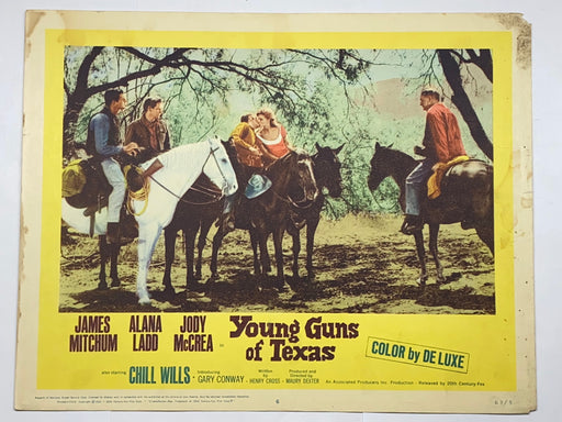 1962 Young Guns of Texas #6 Lobby Card 11x14 James Mitchum Alana Ladd   - TvMovieCards.com