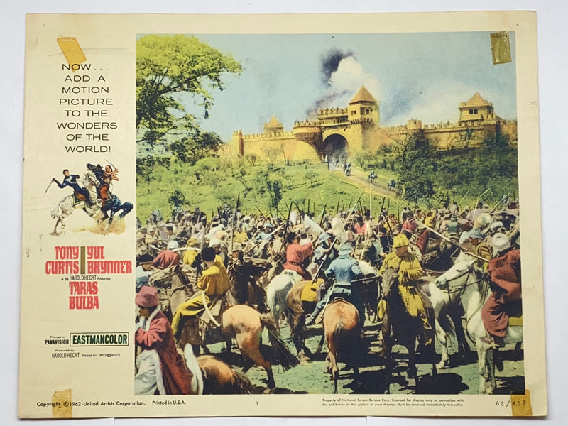 1962 Taras Bulba #3 Lobby Card 11x14 Tony Curtis Yul Brynner Christine Kaufmann   - TvMovieCards.com