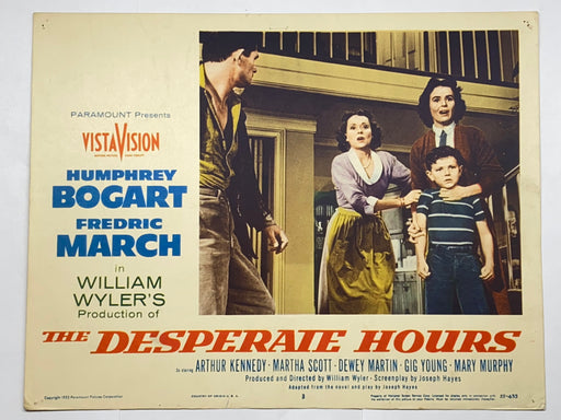 1955 The Desperate Hours #3 Lobby Card 11x14 Humphrey Bogart Fredric March   - TvMovieCards.com