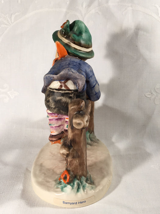 Goebel Hummel Figurine TMK5 #195/I "Barnyard Hero" (Boy Goose) 5.75" Tall   - TvMovieCards.com