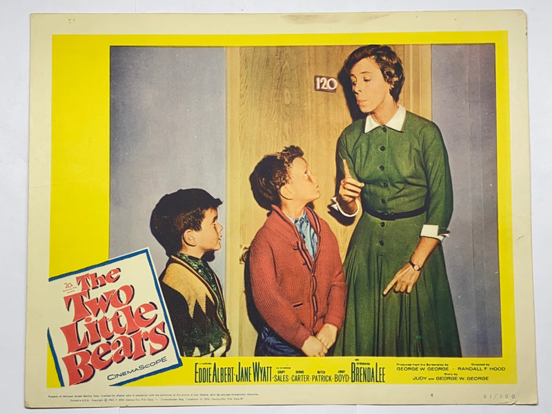 1961 The Two Little Bears #4 Lobby Card 11x14 Eddie Albert Jane Wyatt Soupy Sale - TvMovieCards.com