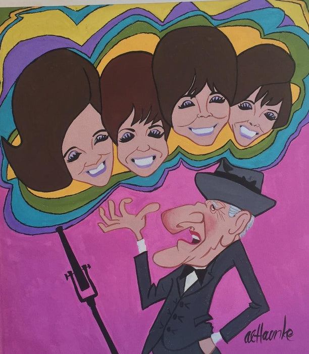 Jimmy Durante The Supremes Chicago TV Guide Cover Art by Al Hainke   - TvMovieCards.com