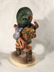 Goebel Hummel Figurine TMK5 #327 "The Run-a-way" (Runaway Boy) 5.5" Tall   - TvMovieCards.com