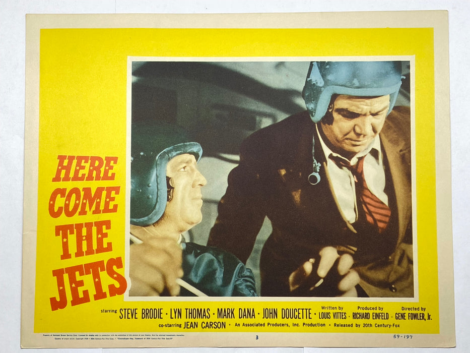 1959 Here Come the Jets 3 Lobby Card 11x14 Steve Brodie Lyn