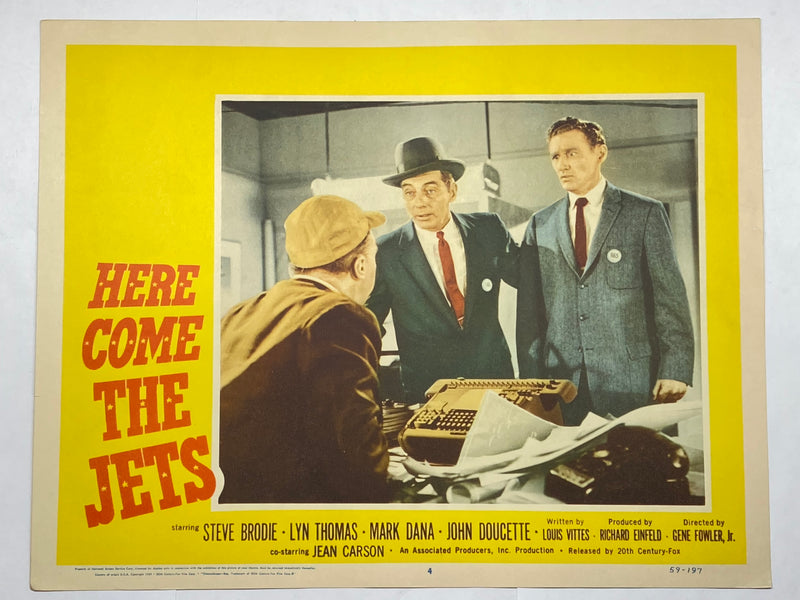 1959 Here Come the Jets #4 Lobby Card 11x14 Steve Brodie Lyn Thomas Mark Dana   - TvMovieCards.com