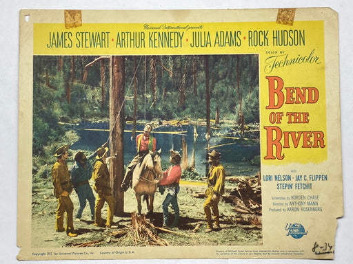 1952 Bend Of The River Lobby Card 11x14 James Stewart Rock Hudson   - TvMovieCards.com